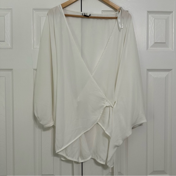 City Chic Tops - Dolman Sleeve Wrap Blouse